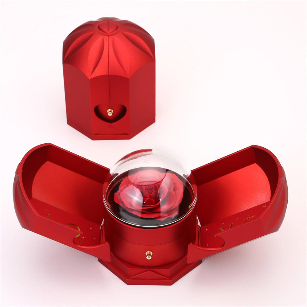 Valentine’s Rose Jewelry Box – Angel Wings & Drawer Gift