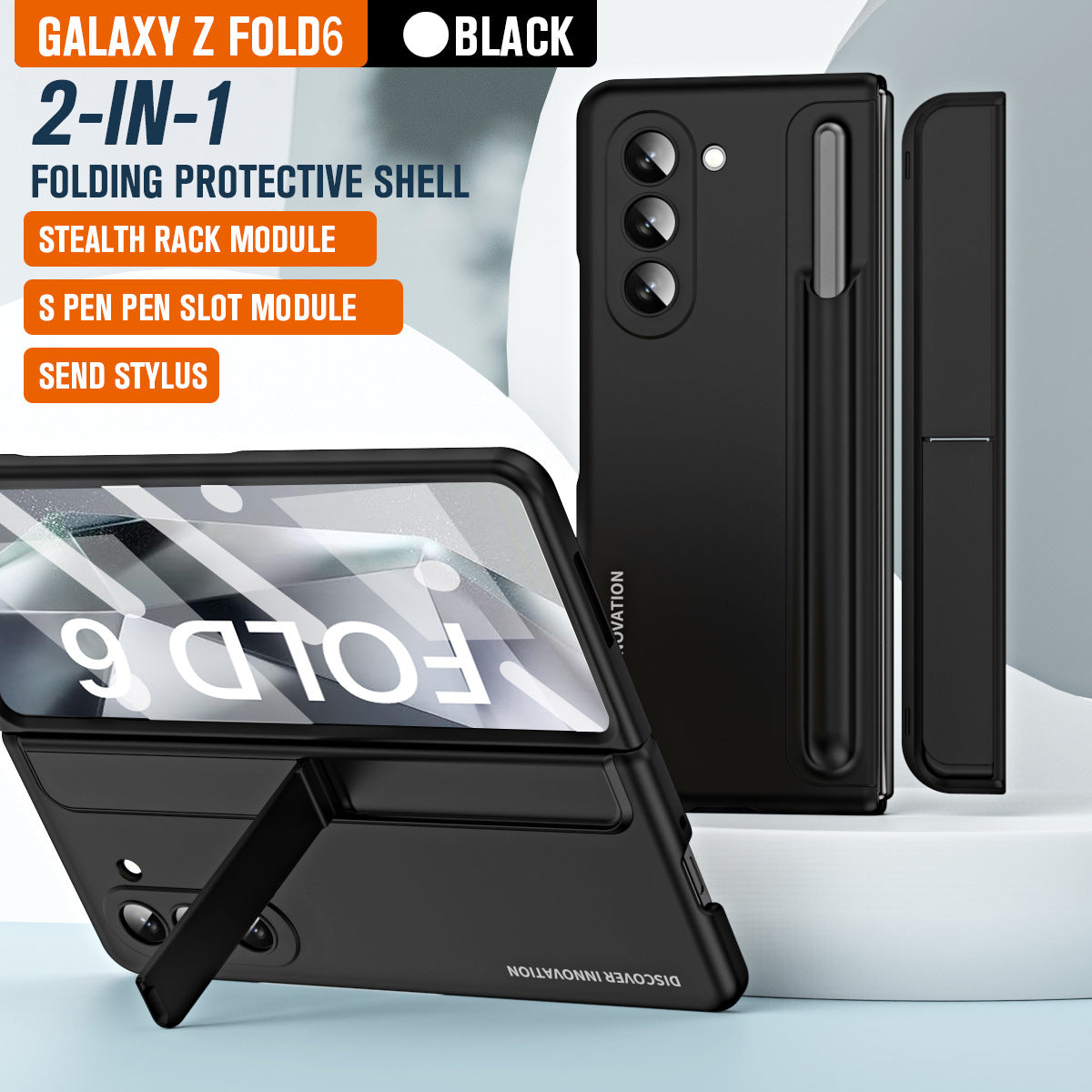 Samsung zfold 6 phone case FOLD5 folding screen pen slot bracket 2-in-1 all inclusive anti fall protective case is suitable