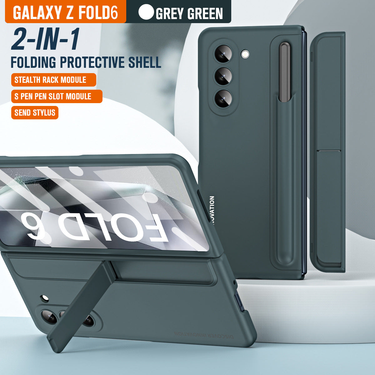 Samsung zfold 6 phone case FOLD5 folding screen pen slot bracket 2-in-1 all inclusive anti fall protective case is suitable